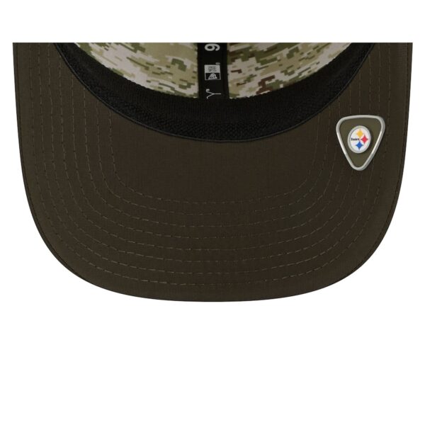 Pittsburgh Steelers New Era 2025 Salute to Service 9SEVENTY Adjustable Hat - Green - Image 6
