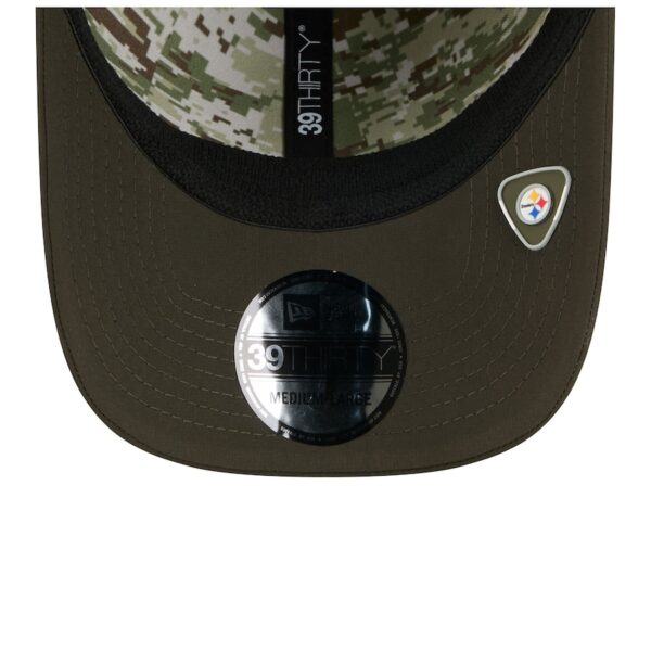 Pittsburgh Steelers New Era 2025 Salute to Service 39THIRTY Flex Hat - Green - Image 6