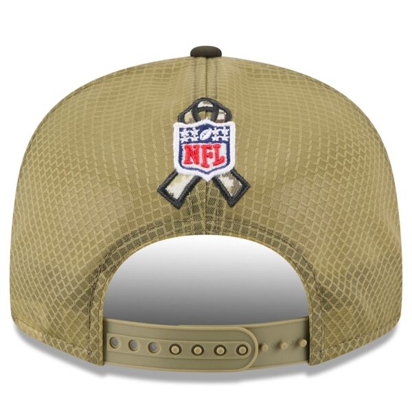 Pittsburgh Steelers New Era 2025 Salute to Service Split Panel 9FIFTY Snapback Hat - Dark Green - Image 5