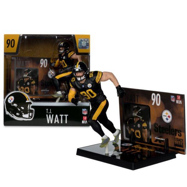 TJ Watt w/Color Rush Uniform (Pittsburgh Steelers) NFL 7" Figure McFarlane's SportsPicks - Image 3