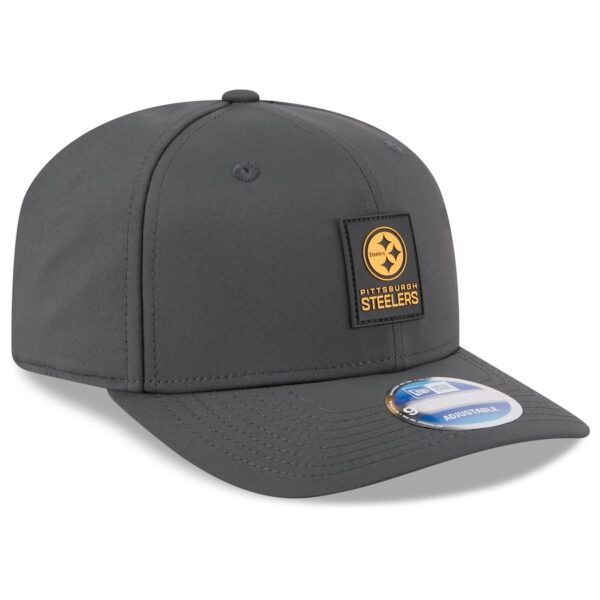 Pittsburgh Steelers New Era 2025 Sideline Cold Weather 9SEVENTY Adjustable Hat - Charcoal - Image 4
