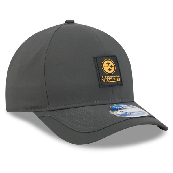 Pittsburgh Steelers New Era 2025 Sideline Cold Weather 9FORTY M-Crown Adjustable Hat - Charcoal - Image 4