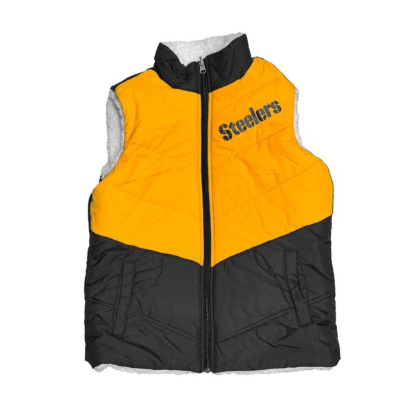 Pittsburgh Steelers Women's G-III 4 HER Reversible Puff Vest - Image 3