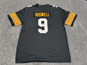 CHRIS BOSWELL Pittsburgh Steelers Autographed Throwback Jersey PSA COA XL