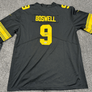 CHRIS BOSWELL Pittsburgh Steelers Autographed Color Rush Jersey PSA COA XL