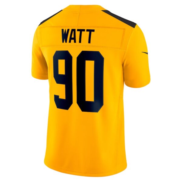 T.J. Watt Pittsburgh Steelers Nike Alternate 1933 Throwback Vapor F.U.S.E. Limited Jersey - Gold - Image 4