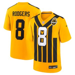Aaron Rodgers Pittsburgh Steelers Nike Alternate 1933 Throwback Game Jersey - Gold