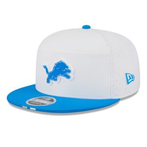 Detroit Lions New Era 2025 NFL Training Camp Split Panel 9FIFTY Snapback Hat - White/Blue