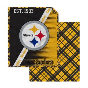 Pittsburgh Steelers Pegasus 60" x 80" Digital Dash Two-Sided Checkered Ultra Cozy Sherpa Blanket