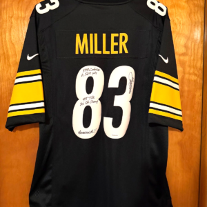 Heath Miller Signed & Inscribed Pittsburgh Steelers Jersey - TSE - Multiple Inscriptions