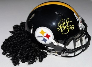 Pittsburgh Steelers TROY POLAMALU Autographed Team Issued Full Size Speed Authentic Helmet