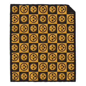 Pittsburgh Steelers Pegasus 60" x 70" Tonal Logo Box Ultra Cozy Sherpa Blanket