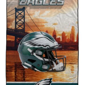 Philadelphia Eagles Skyline Series Helmet 66x95 Oversized Blanket
