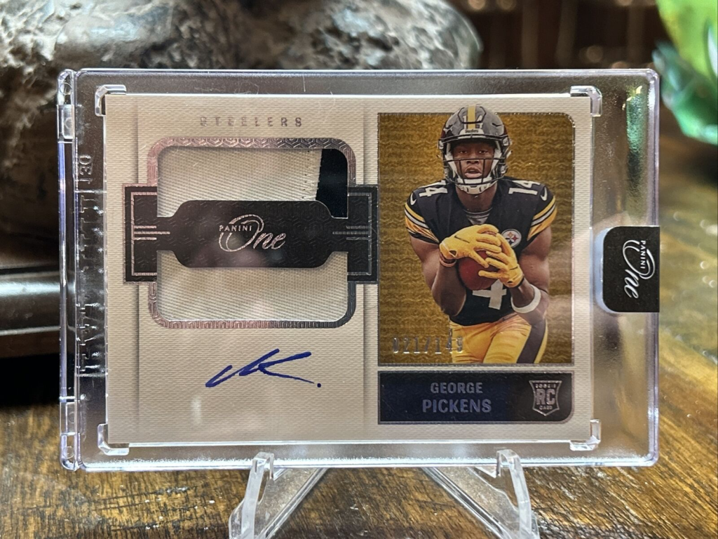 George Pickens 2024 Panini Black RPA Rookie patch auto 2022 Steelers