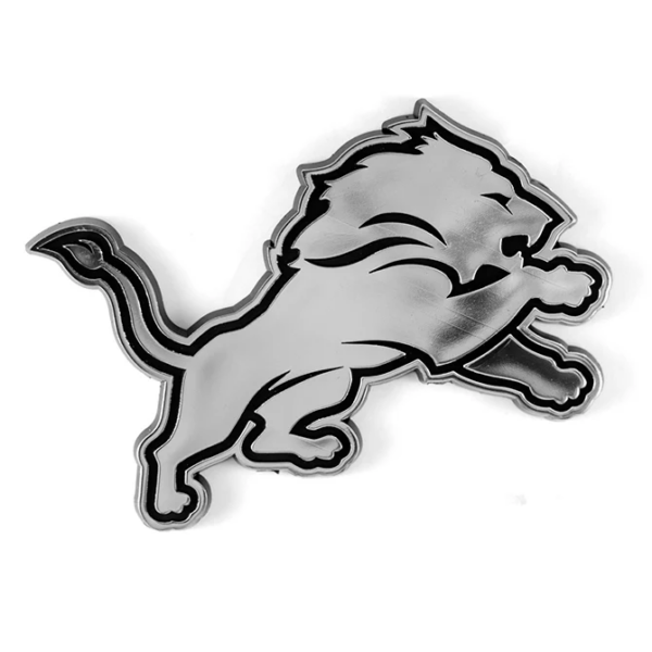 Detroit Lions Silver Auto Emblem