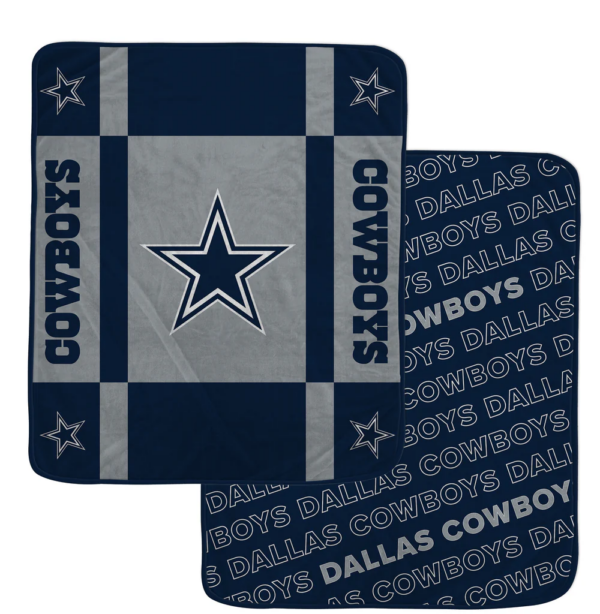 Dallas Cowboys 60" x 70" Reverse Block Ultra Lux Throw Blanket