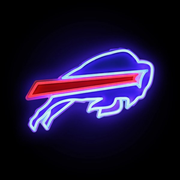 BUFFALO BILLS LED NEON LIGHT UP TEAM LOGO SIGN - Image 2