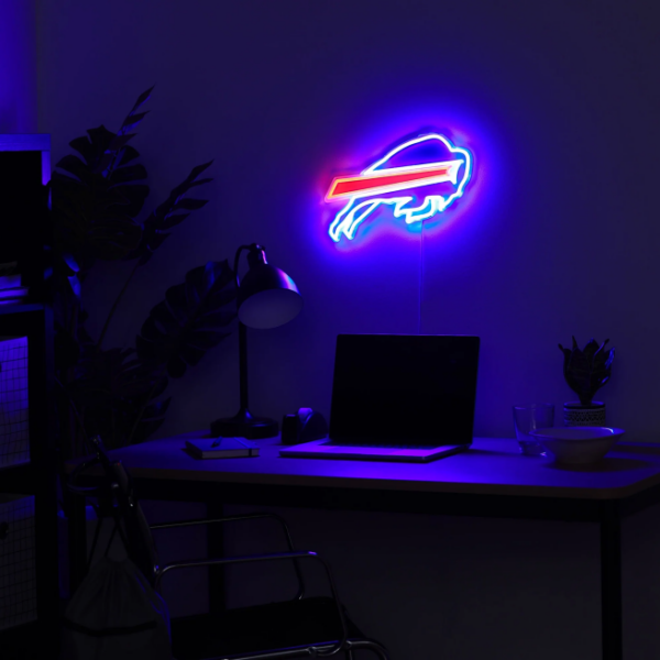 BUFFALO BILLS LED NEON LIGHT UP TEAM LOGO SIGN - Image 3