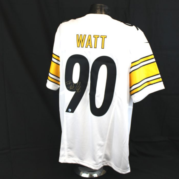 Pittsburgh Steelers #90 T. J. Watt Autographed Nike Away Jersey - Image 2