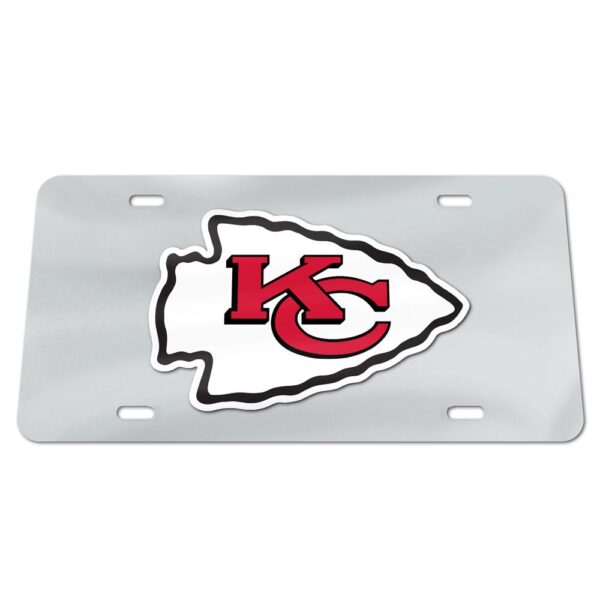 Kansas City Chiefs Chrome Acrylic License Plate