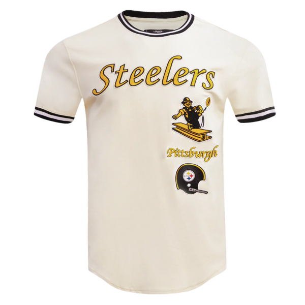 PITTSBURGH STEELERS PRO STANDARD WHITE RETRO CLASSIC MEN'S TEE - Image 2