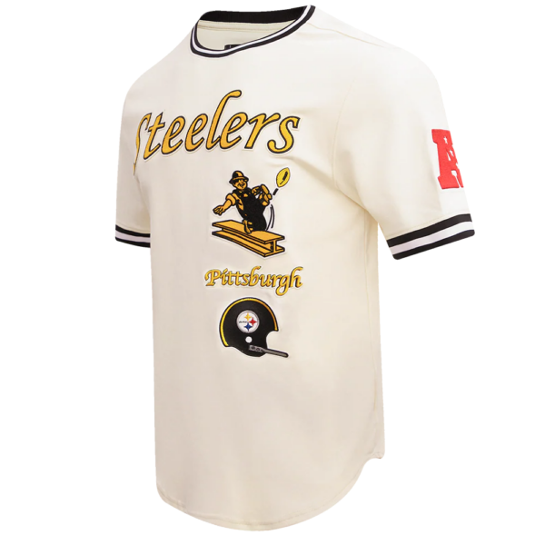 PITTSBURGH STEELERS PRO STANDARD WHITE RETRO CLASSIC MEN'S TEE - Image 3