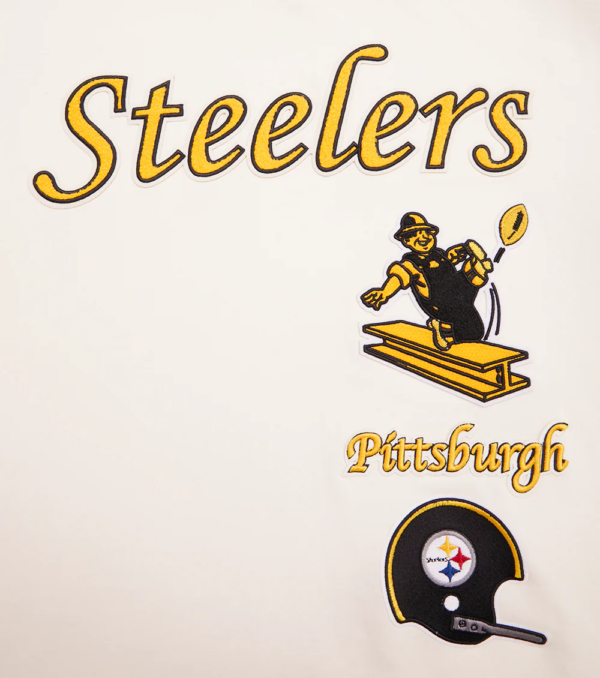 PITTSBURGH STEELERS PRO STANDARD WHITE RETRO CLASSIC MEN'S TEE - Image 6