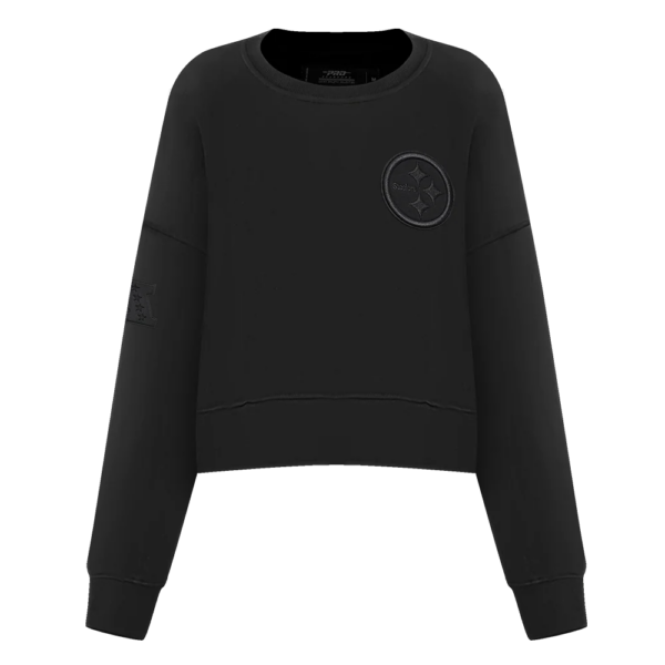 PITTSBURGH STEELERS BLK NEUTRAL WOMEN'S CREWNECK - Image 2