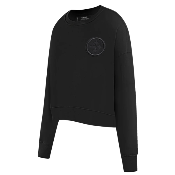 PITTSBURGH STEELERS BLK NEUTRAL WOMEN'S CREWNECK - Image 3