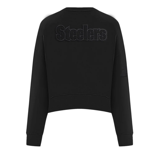 PITTSBURGH STEELERS BLK NEUTRAL WOMEN'S CREWNECK - Image 4