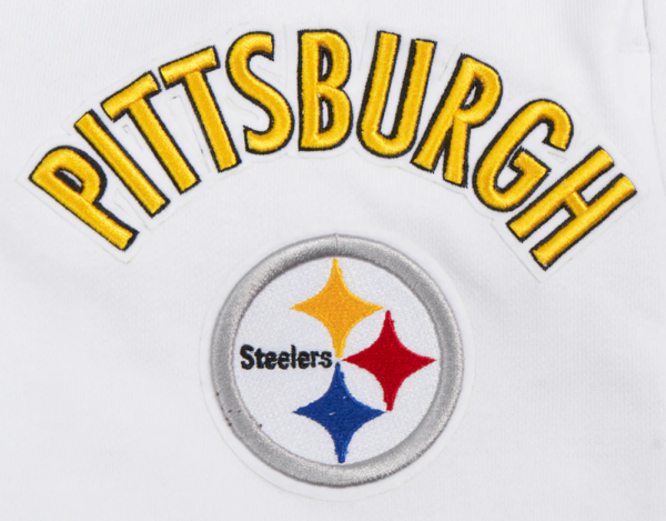 PITTSBURGH STEELERS PRO STANDARD WHITE CLASSIC WOMEN'S FLEECE SHORT - Image 6