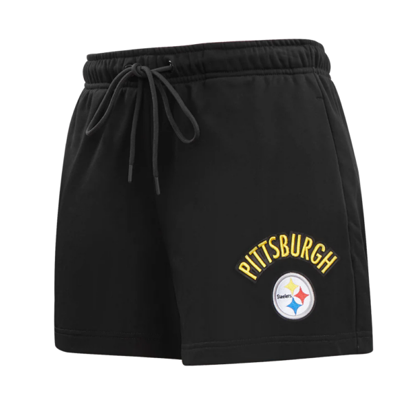 PITTSBURGH STEELERS PRO STANDARD BLK CLASSIC WOMEN'S FLEECE SHORT