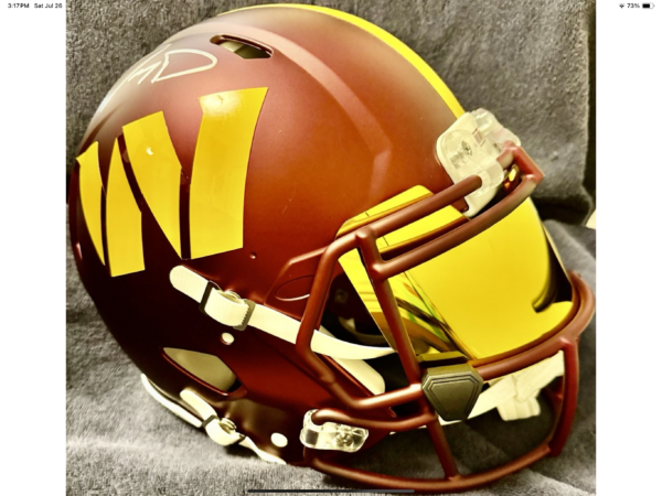 Jayden Daniels Washington Commanders  Signed Full Size Authentic Helmet With Visor Fanatics